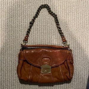 Kooba Leather Handbag with top handle and removable chain strap - excellent cond